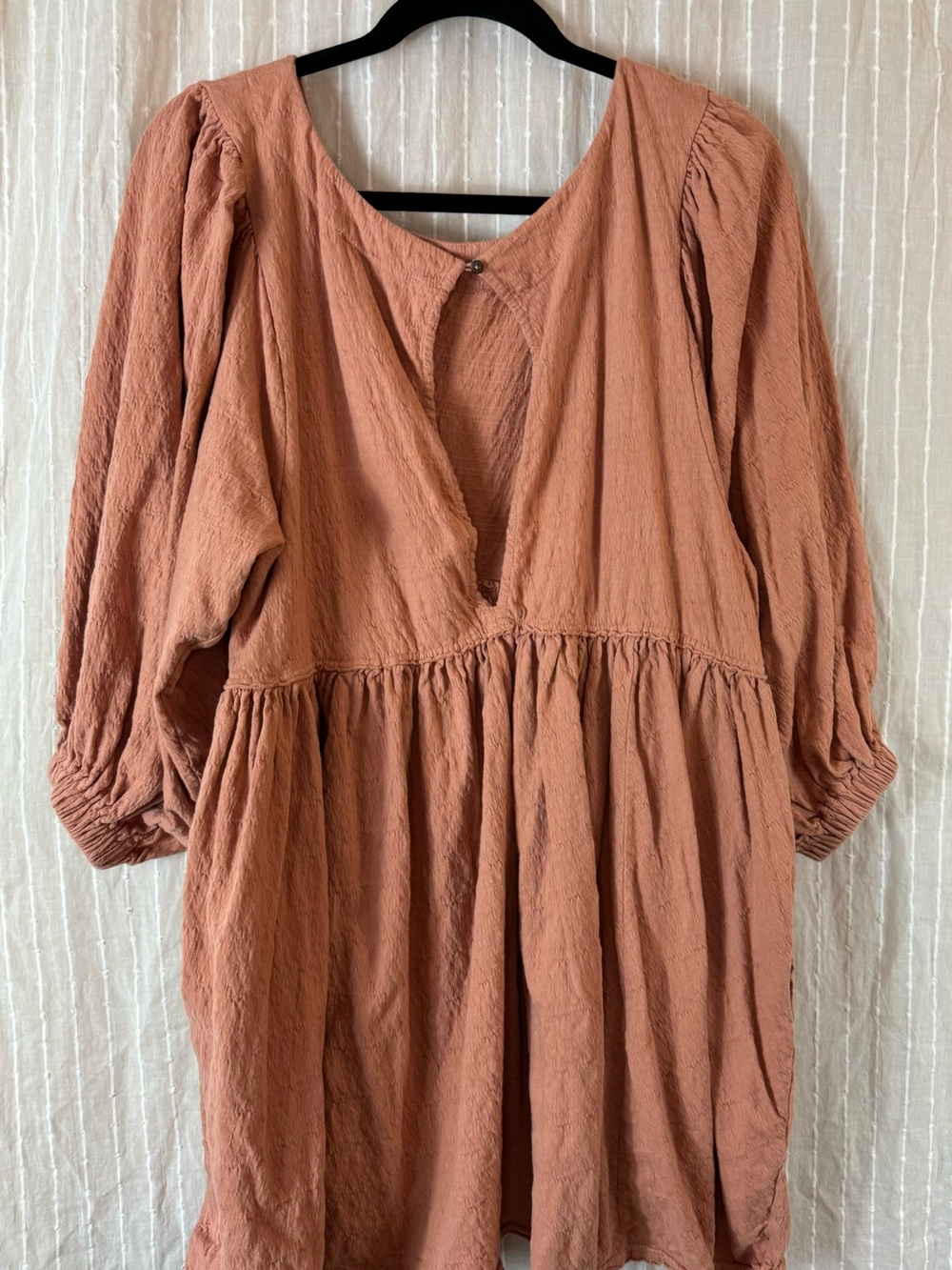 Free People Get Obsessed, 97% Cotton Babydoll Dress in Clay in Size Medium D13 - Picture 6 of 16
